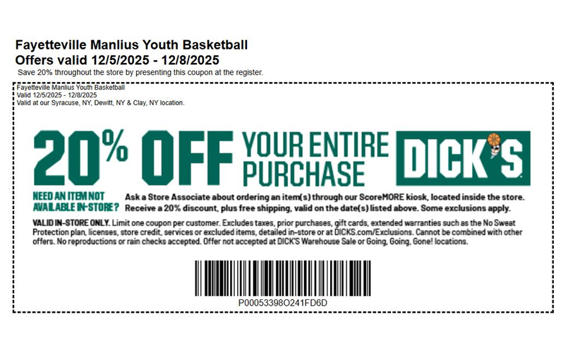 Dick's Sporting Goods Exclusive Shop Event 12/5 - 12/8